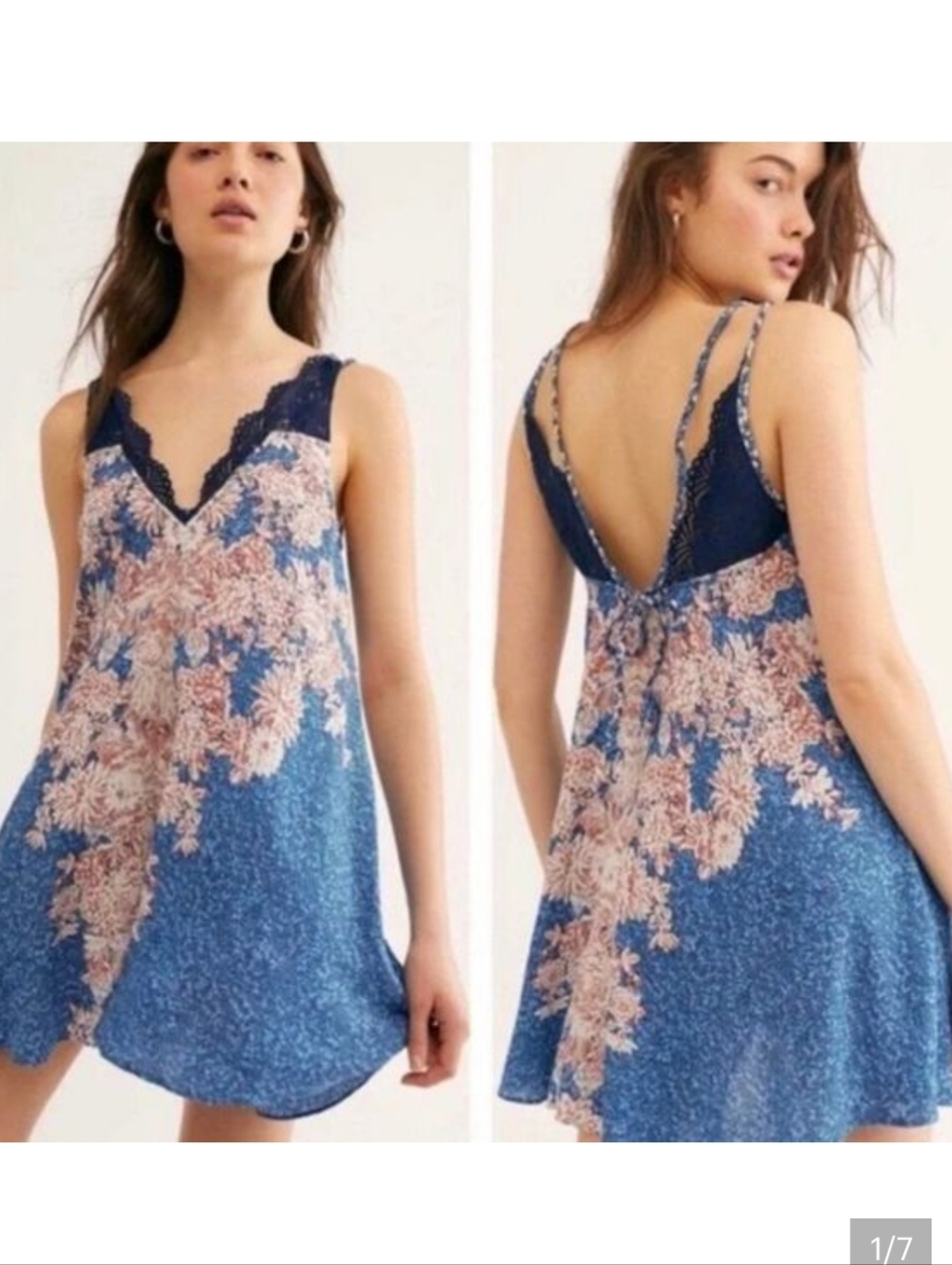 Free People Intimately Morning Sun Lace Trim Slip Dress
